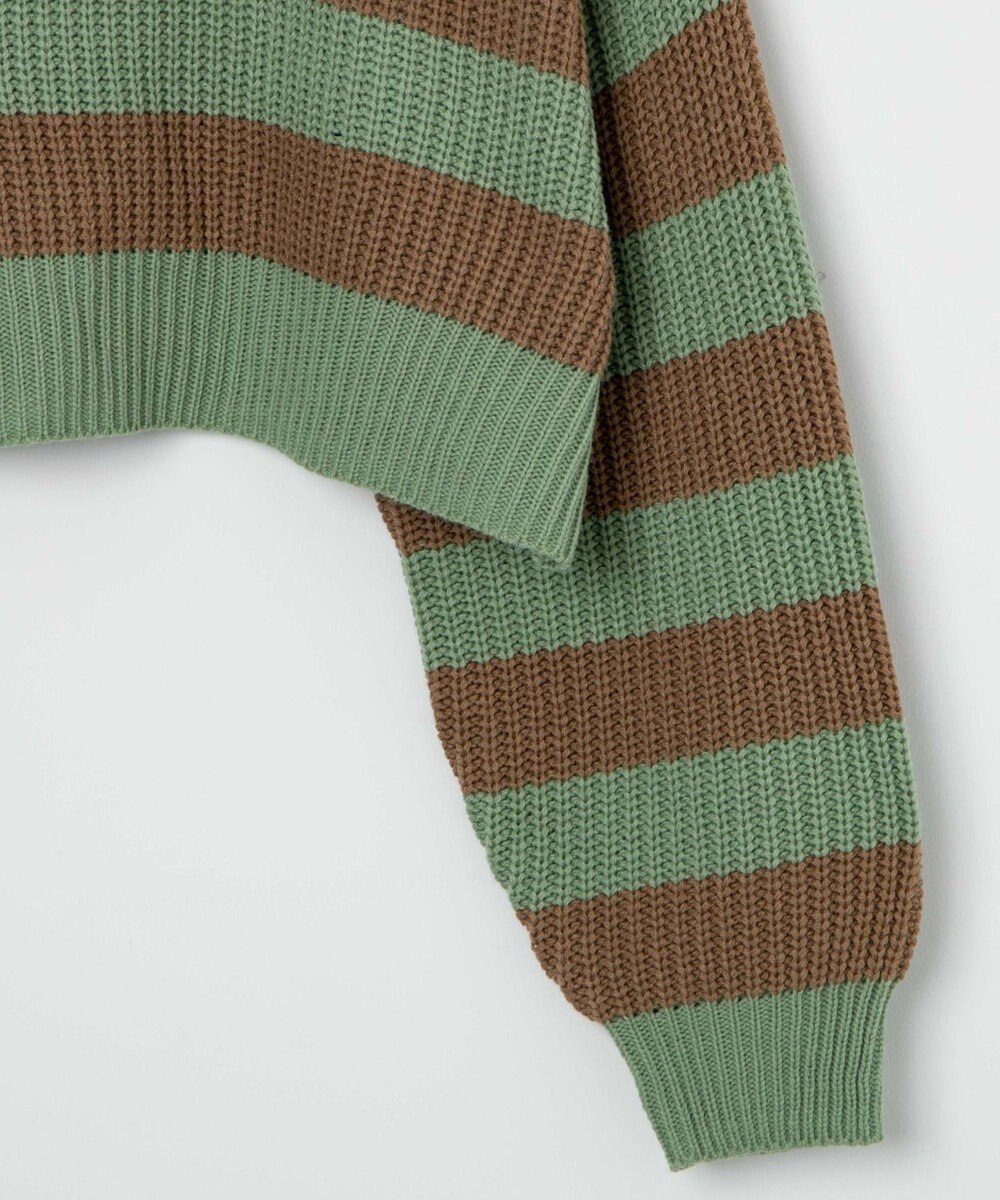 WEGO ハーフジップショートニットプルオーバー 