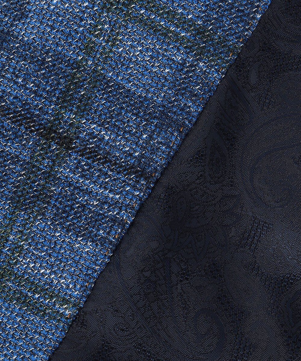 JOSEPH ABBOUD 【イタリア素材/軽量/ストレッチ】サマーツィード ジャージー プリント ジャケット 