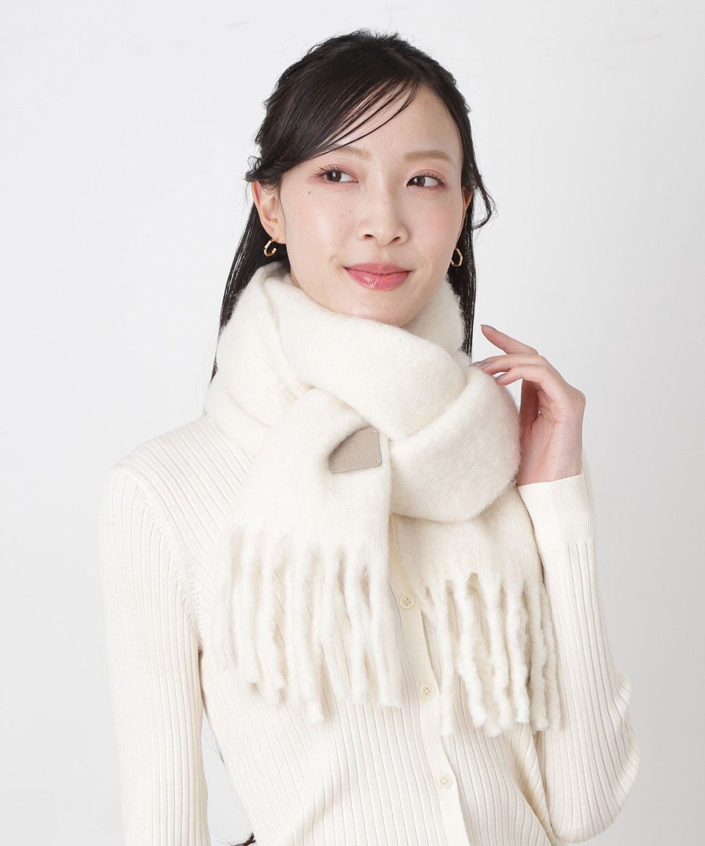 MOONBAT 【WEB限定】FURLA ウール混 ボリューム無地マフラー/幅25cm 