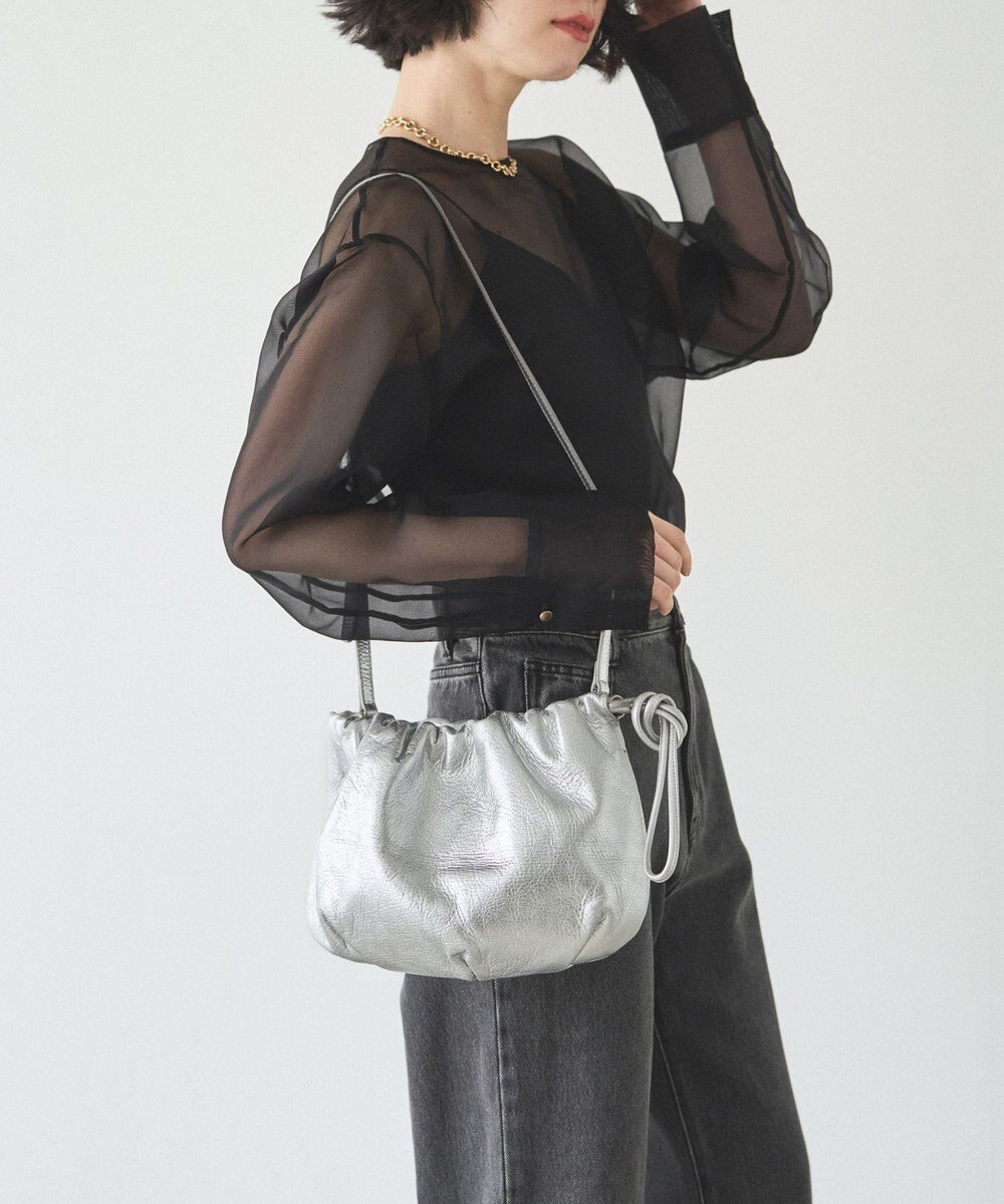 russet レザー巾着4WAYショルダーバッグ(CE-1454) 