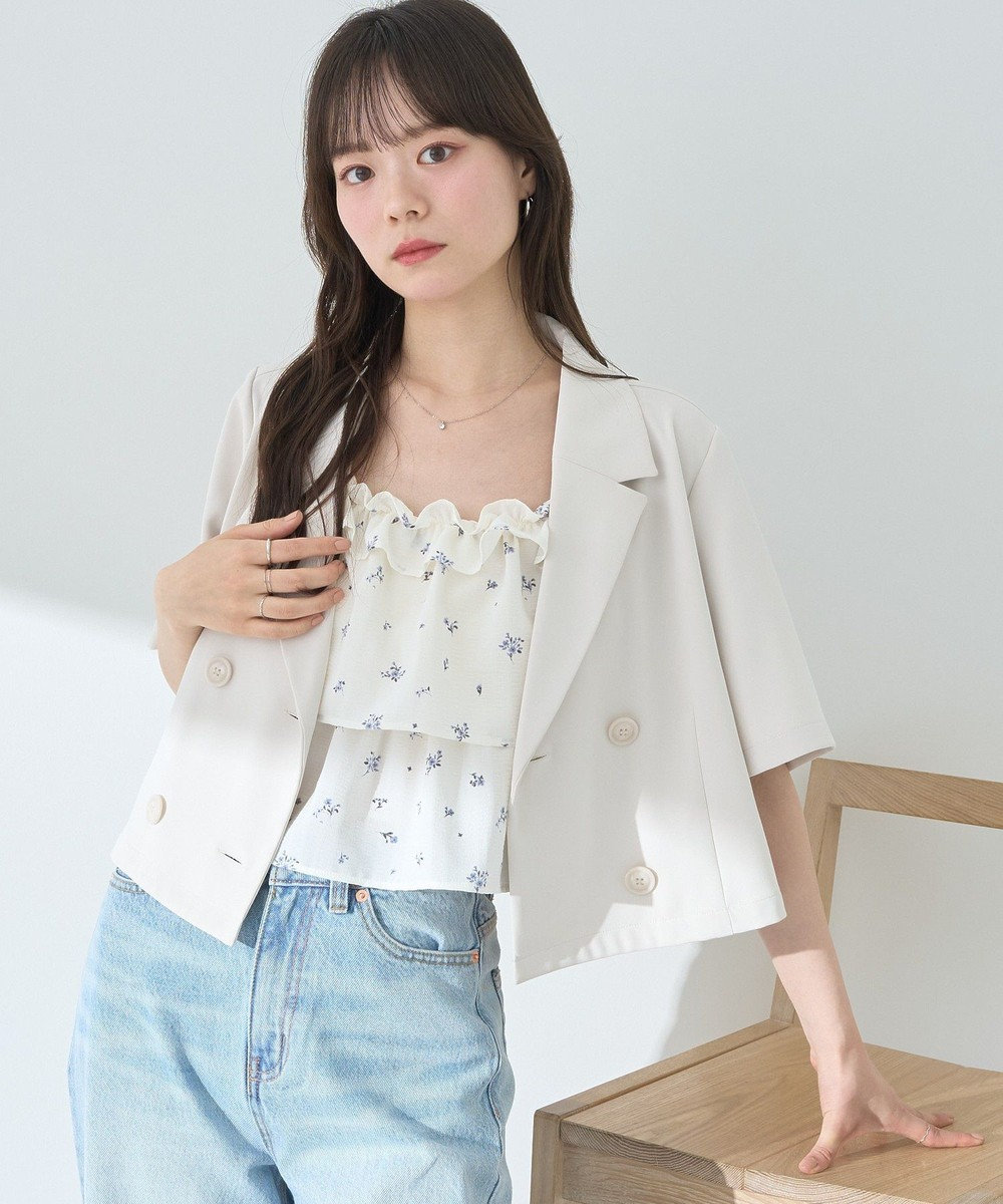 earth music&ecology ショートテーラードジャケット 