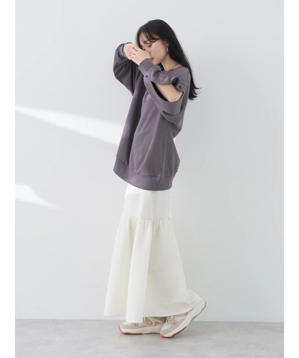 earth music&ecology 袖スリットスウェット 