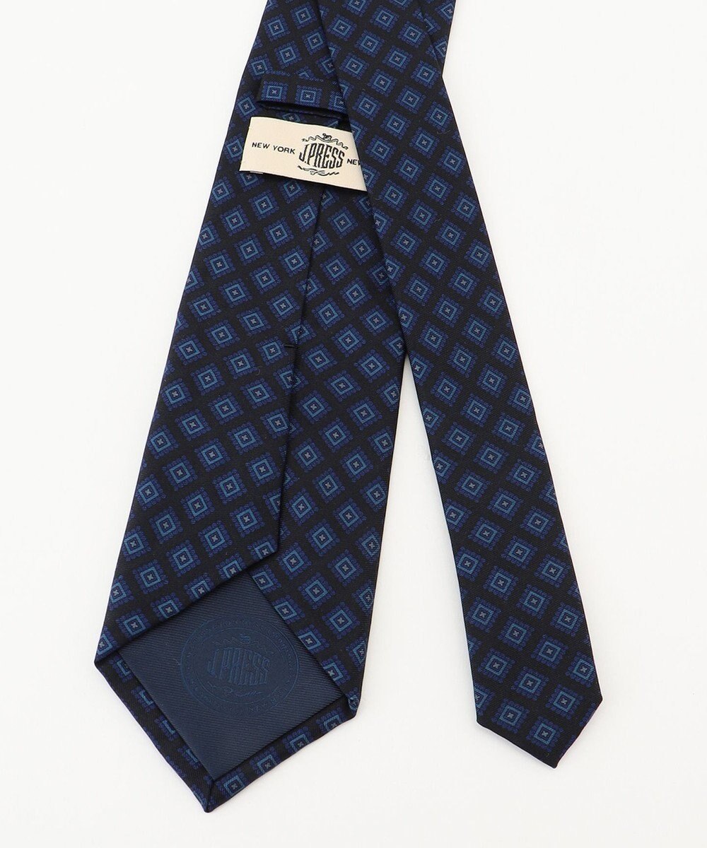 J.PRESS MEN オーバーダイ小紋ハンドプリント ネクタイ 