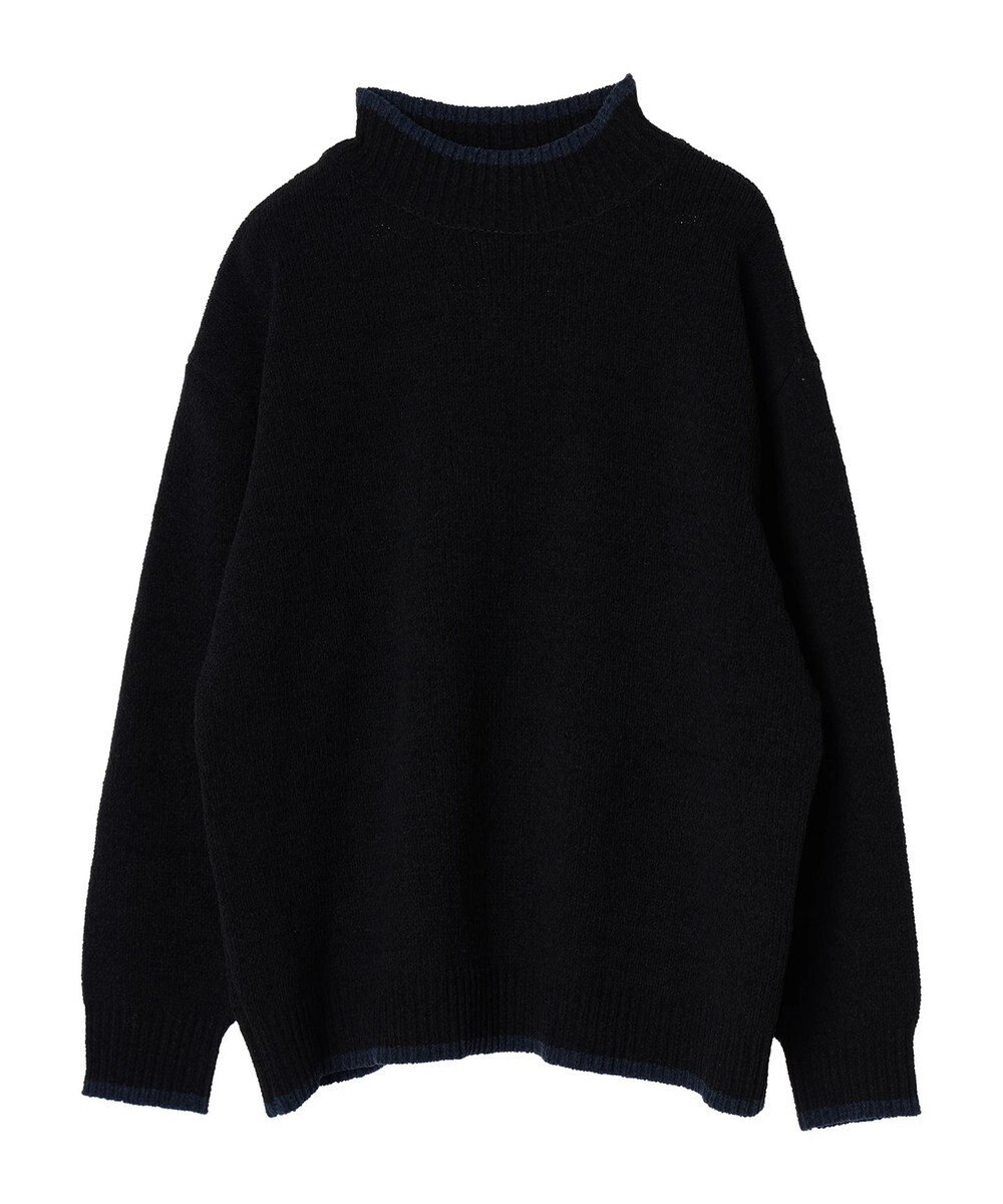 CRAFT STANDARD BOUTIQUE 洗えるモールニット配色プルオーバー 