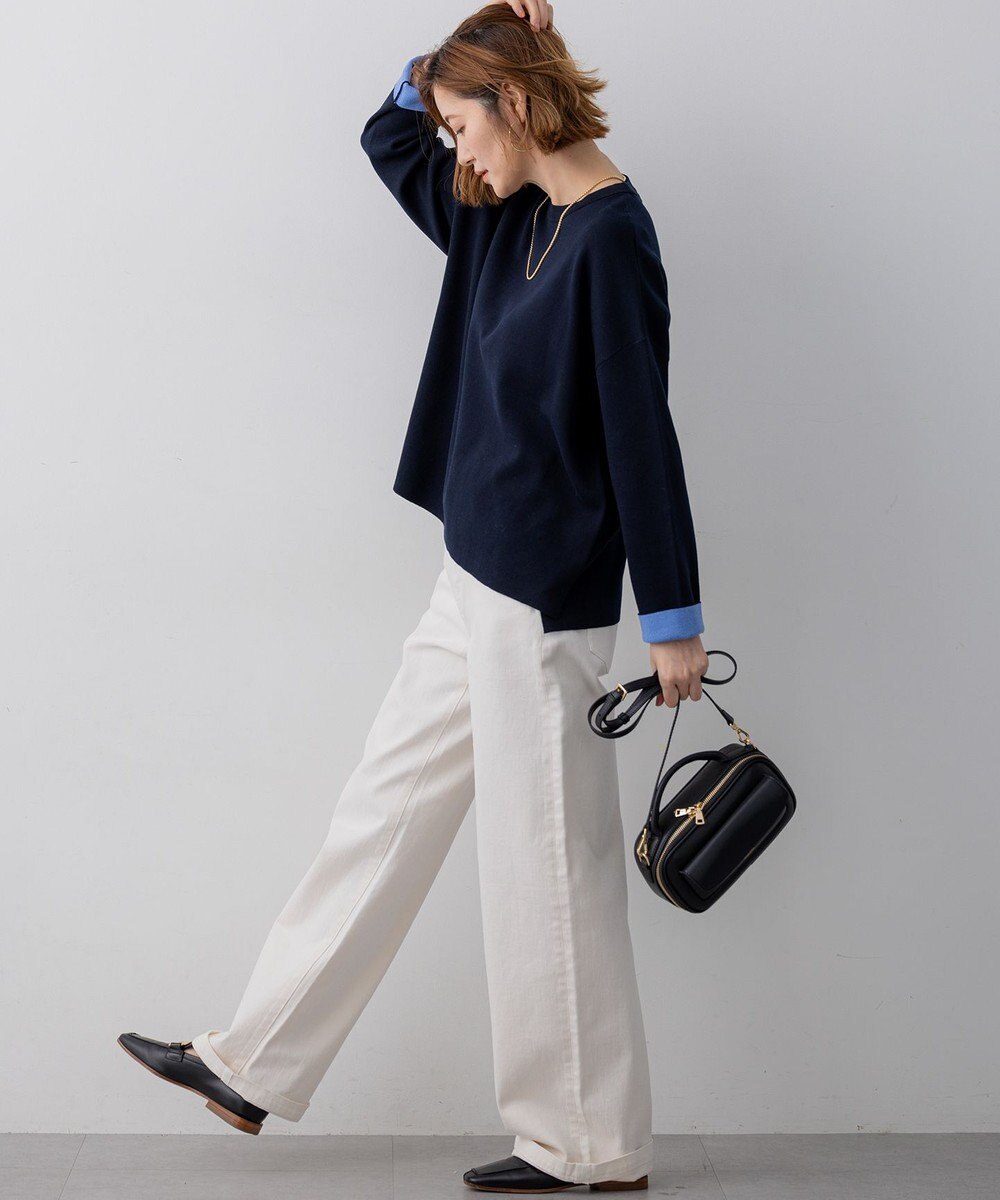 23区 【先行予約】バイカラーダブルフェイス ニット 