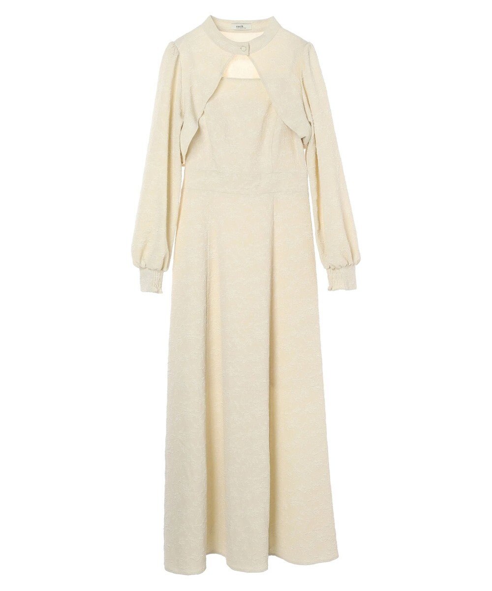 earth music&ecology ＳＥＴ２点ジャガードボレロ＋ワンピース 