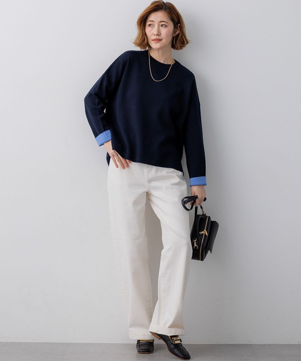 23区 【先行予約】バイカラーダブルフェイス ニット 