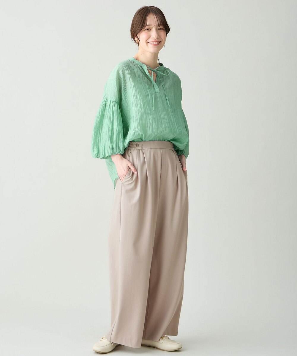 ANY バルーンスリーブスキッパーブラウス 