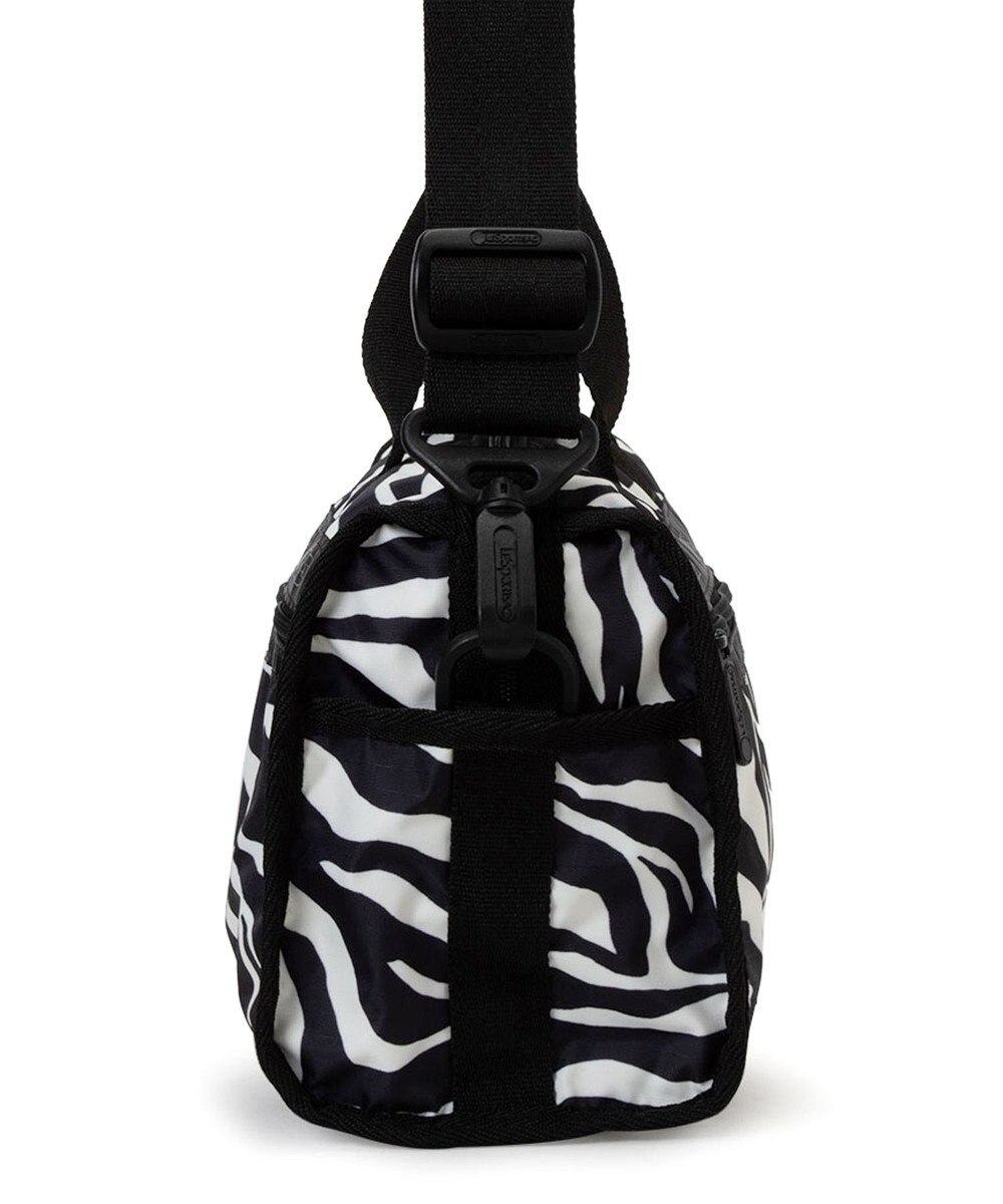 LeSportsac MINI DUFFEL CROSSBODY/クリームブラックゼブラ 