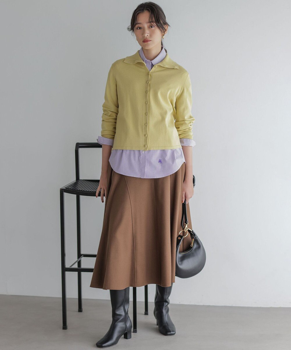 組曲 【前後着用可 / 加藤ローサさん着用】スムースストレッチタートル ニット 