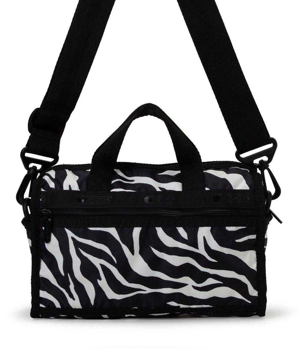 LeSportsac MINI DUFFEL CROSSBODY/クリームブラックゼブラ 