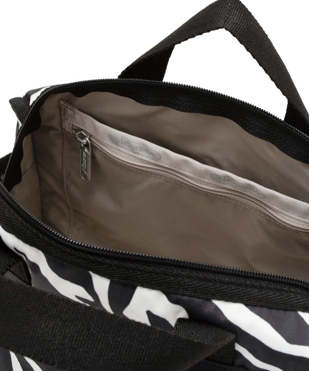 LeSportsac MINI DUFFEL CROSSBODY/クリームブラックゼブラ 
