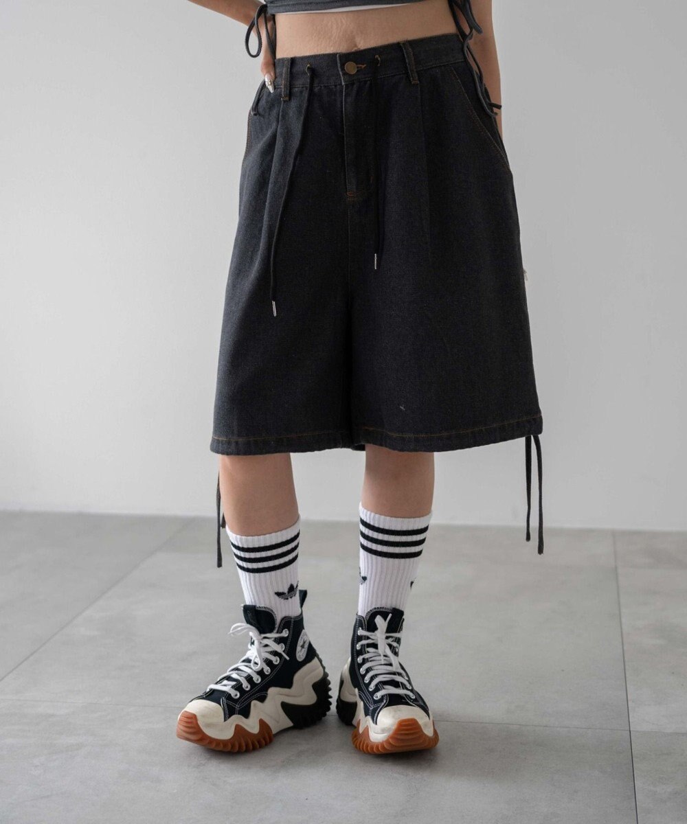 WEGO ドロストワイドルーズハーフパンツ 