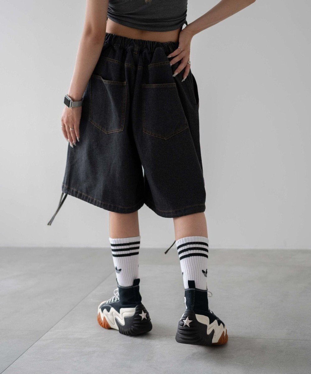 WEGO ドロストワイドルーズハーフパンツ 