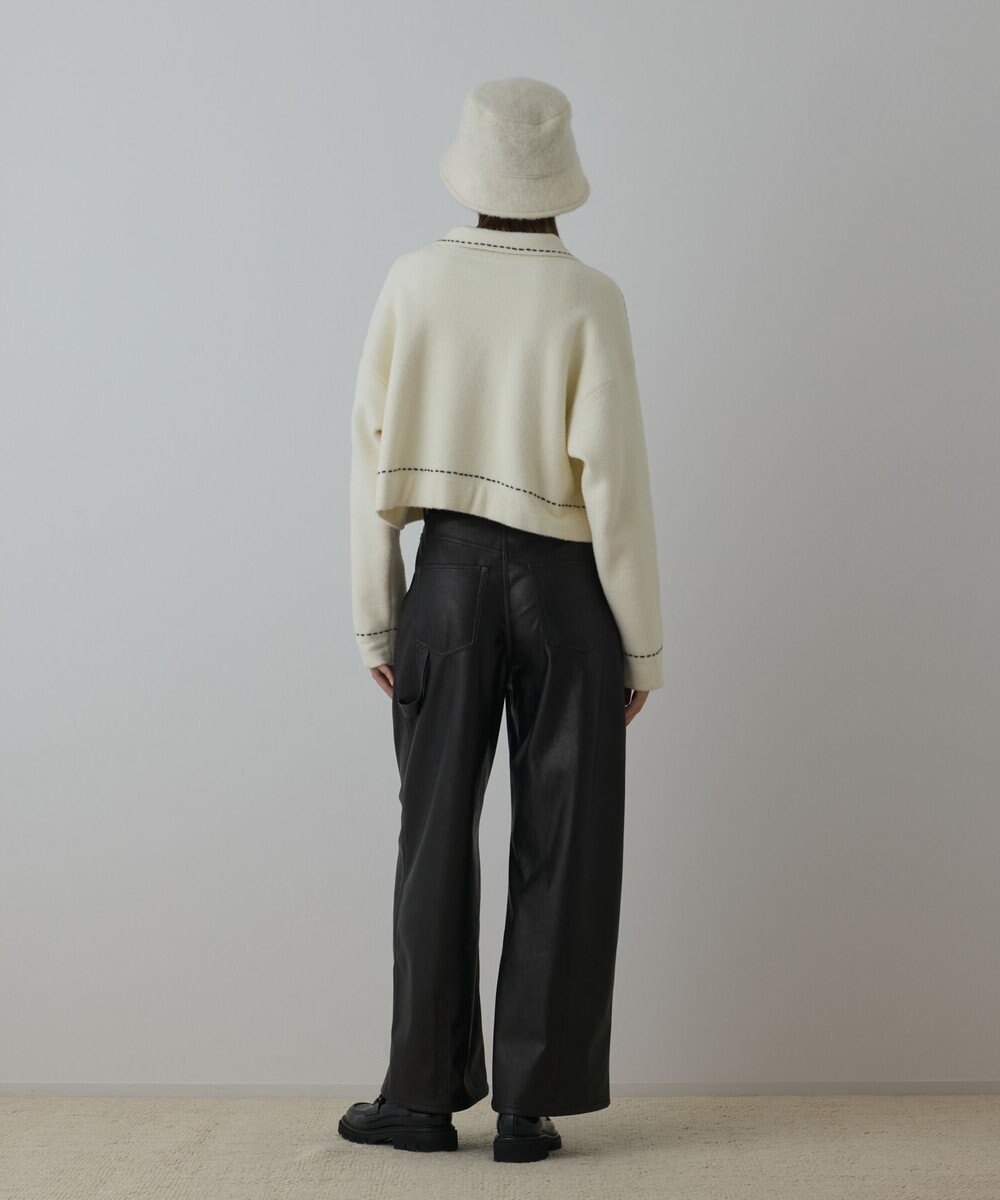 GRACE CONTINENTAL カーブフェイクレザーパンツ 