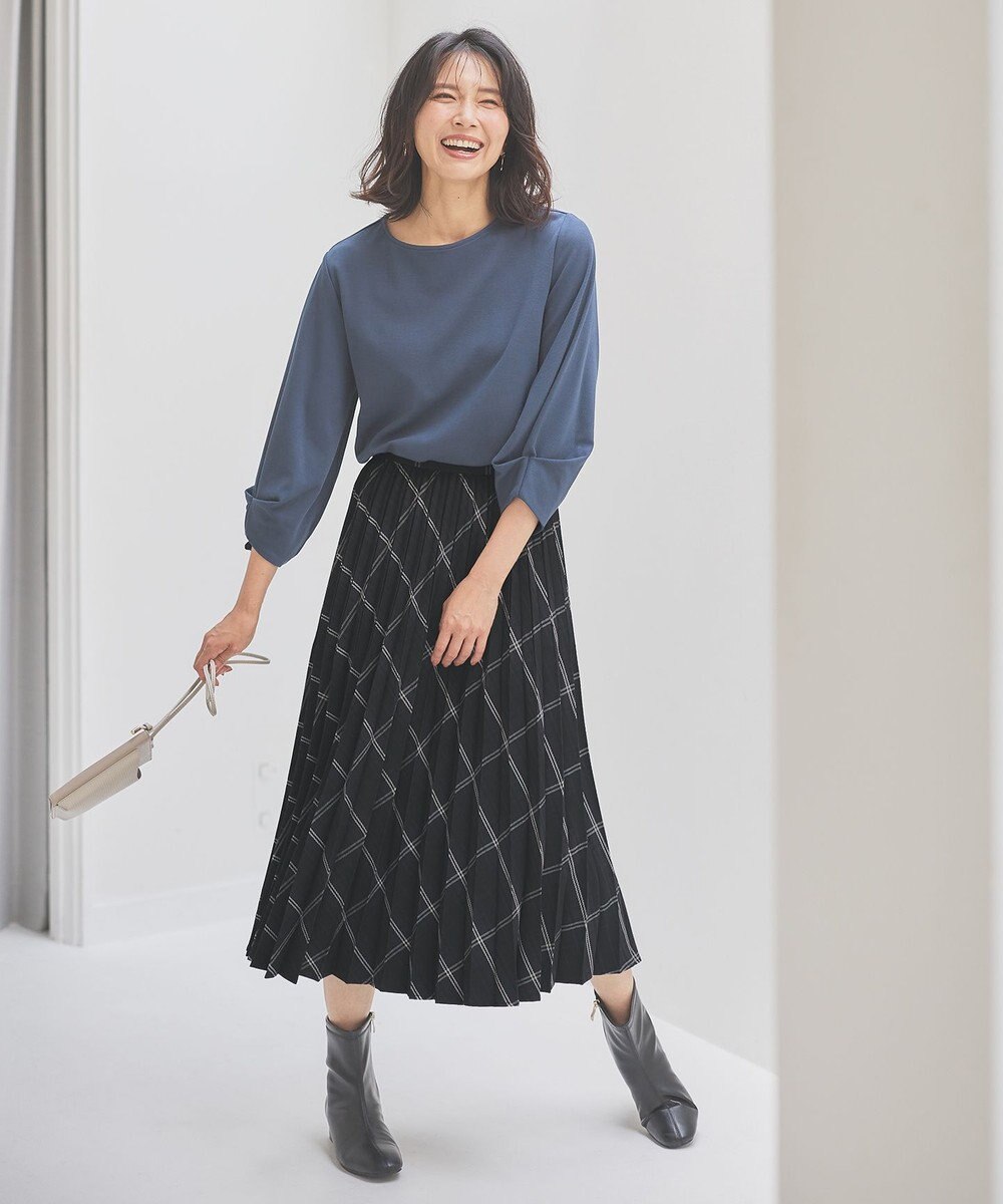 ANY 【10色展開/ウエストゴム】ウーリッシュフラノ プリーツスカート 