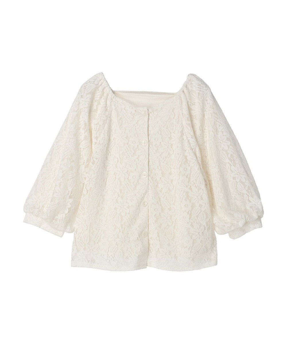 earth music&ecology フラワーレースブラウス 