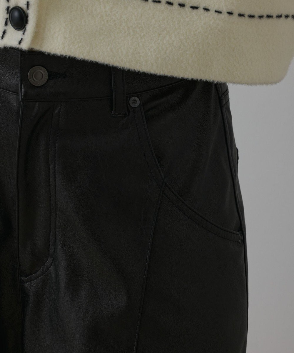 GRACE CONTINENTAL カーブフェイクレザーパンツ 