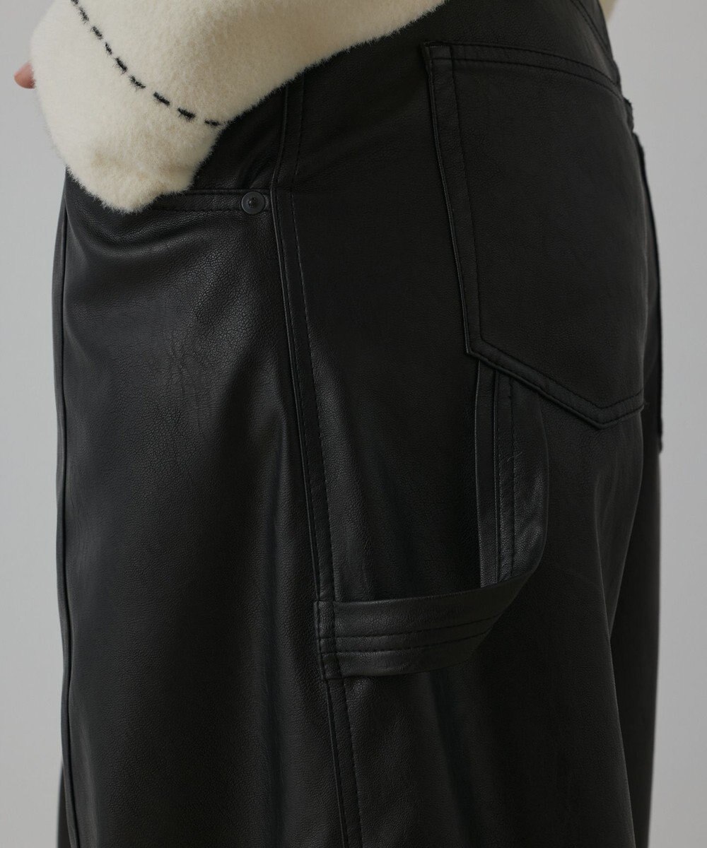 GRACE CONTINENTAL カーブフェイクレザーパンツ 