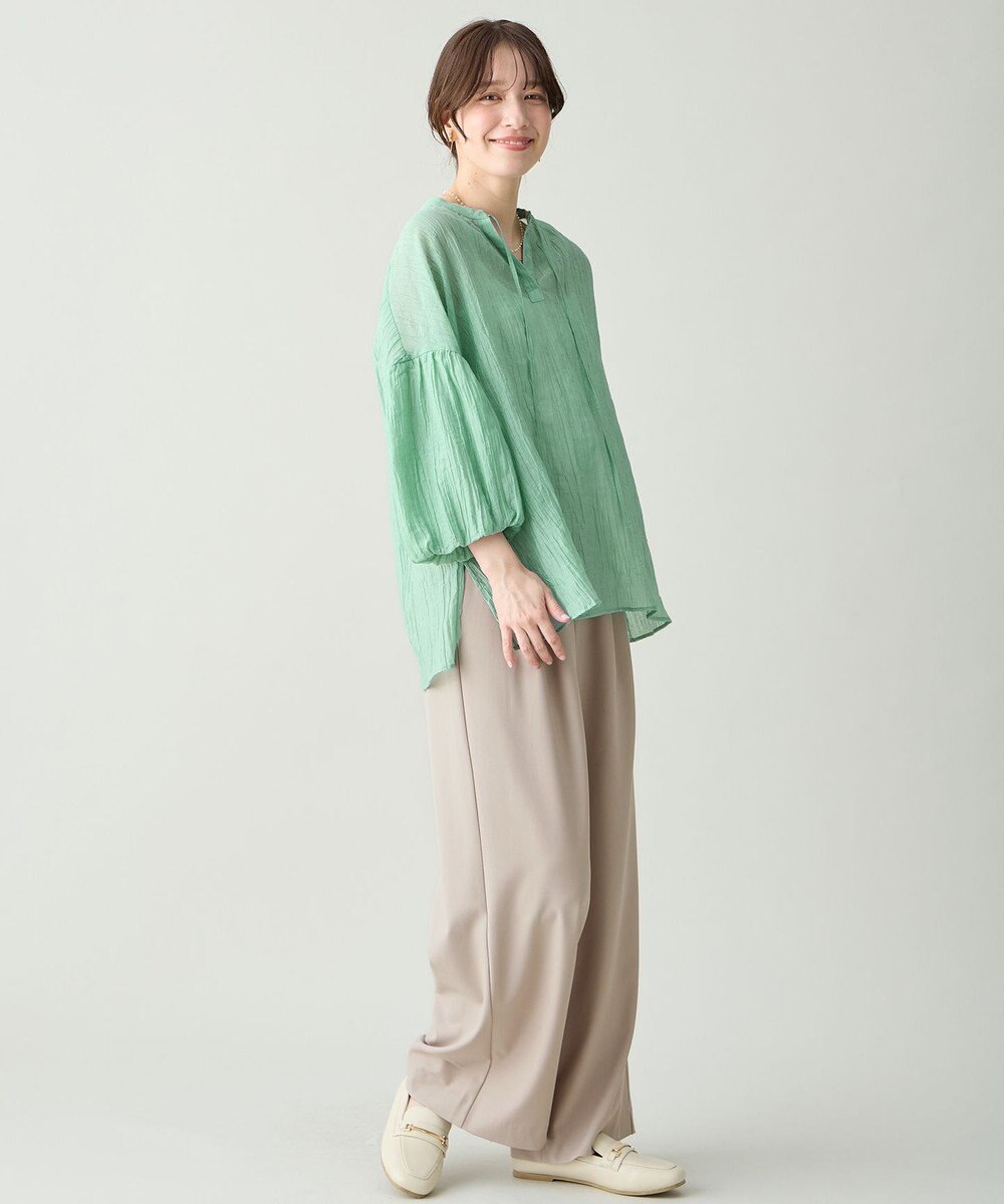 ANY バルーンスリーブスキッパーブラウス 