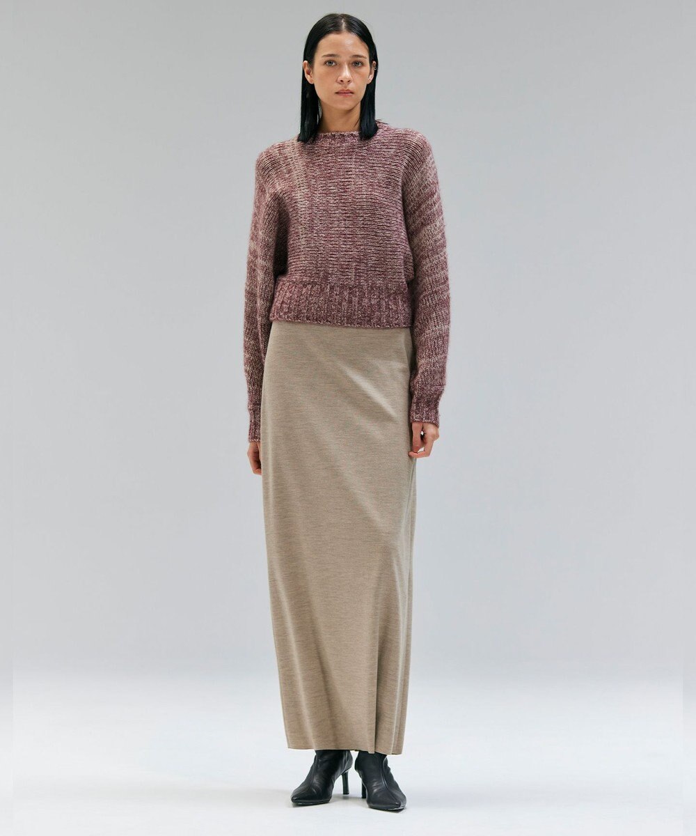 BEIGE， 【VERY NaVY12月号掲載】MONTAIGNE / イージーウエストウールロングスカート 