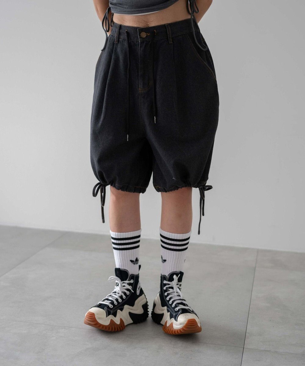 WEGO ドロストワイドルーズハーフパンツ 