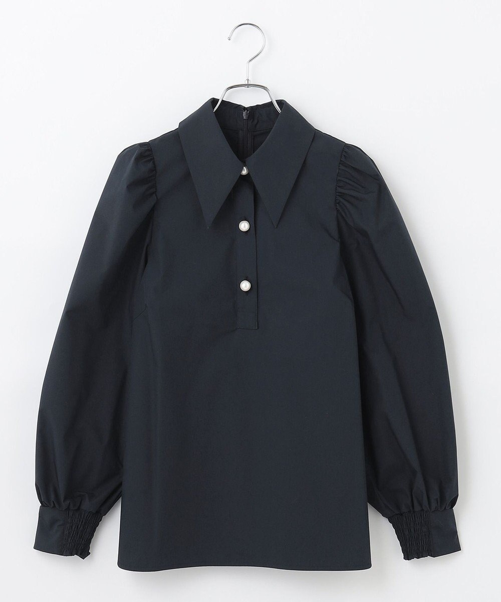 #Newans 【セレモニーにも】下から着られちゃう！尖り襟パフスリーブブラウス 