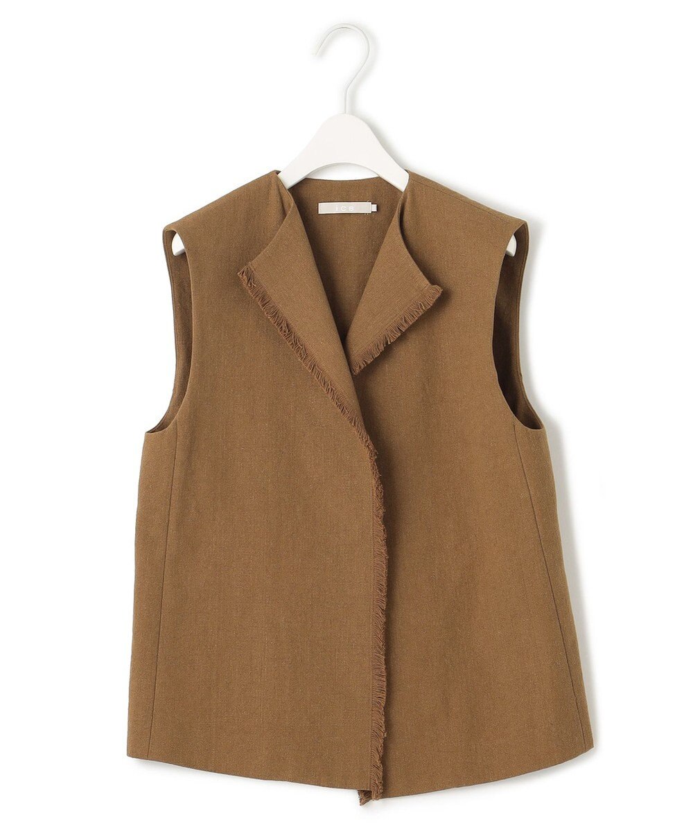 ICB コットンリネンキャンバス ジレ 