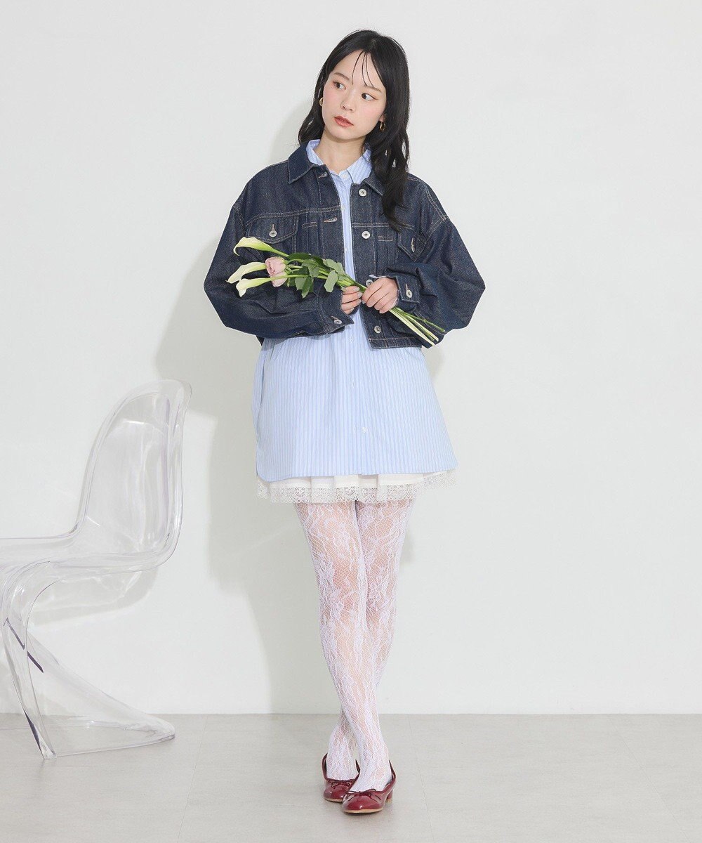 earth music&ecology ティアードレースミニスカート 