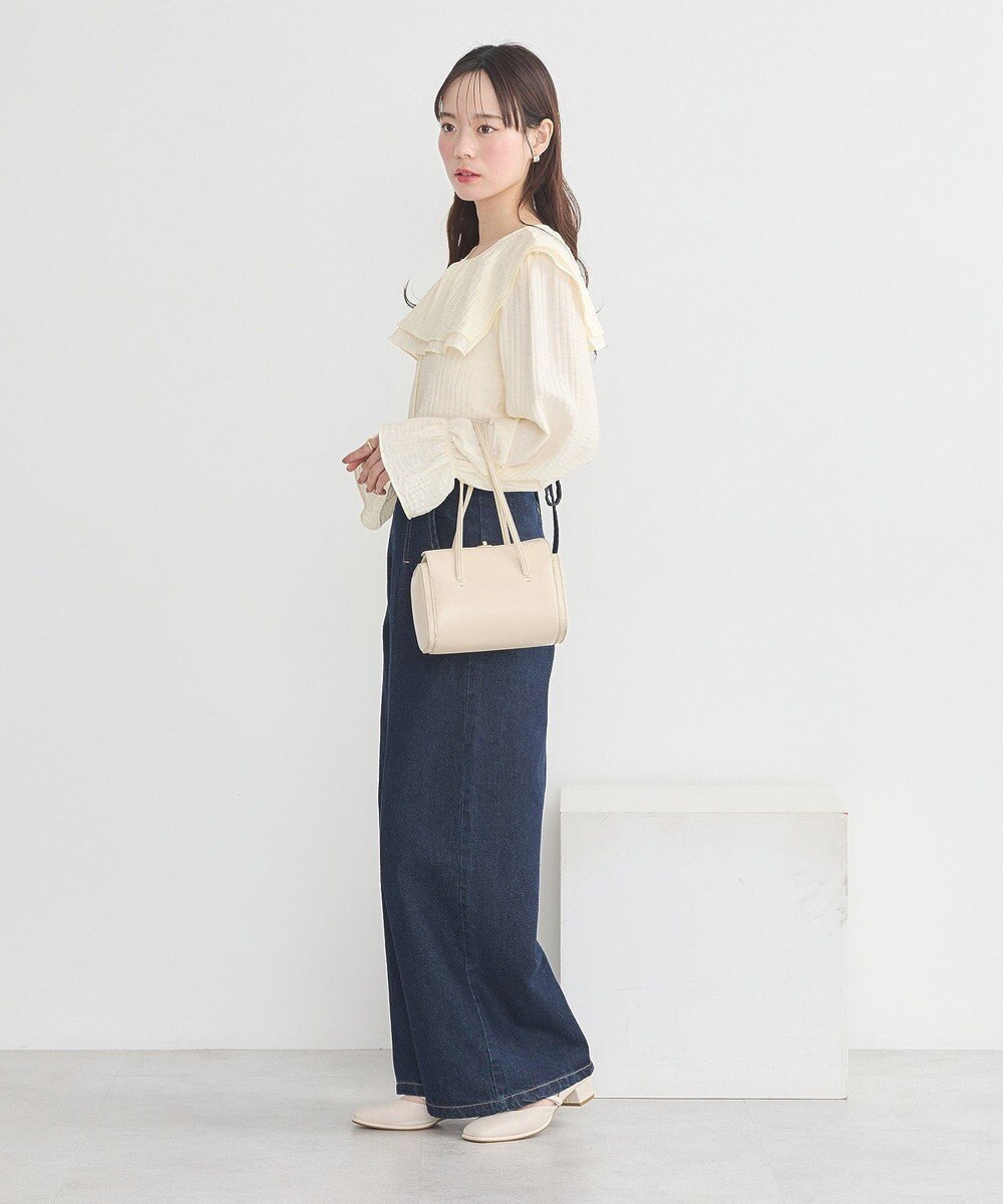 earth music&ecology ２ＷＡＹスクエアラッフルカラーブラウス 