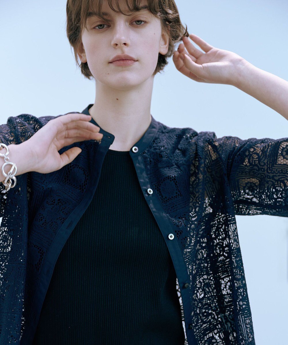 J.PRESS LADIES 【洗える】リブ ノースリーブ カットソー 