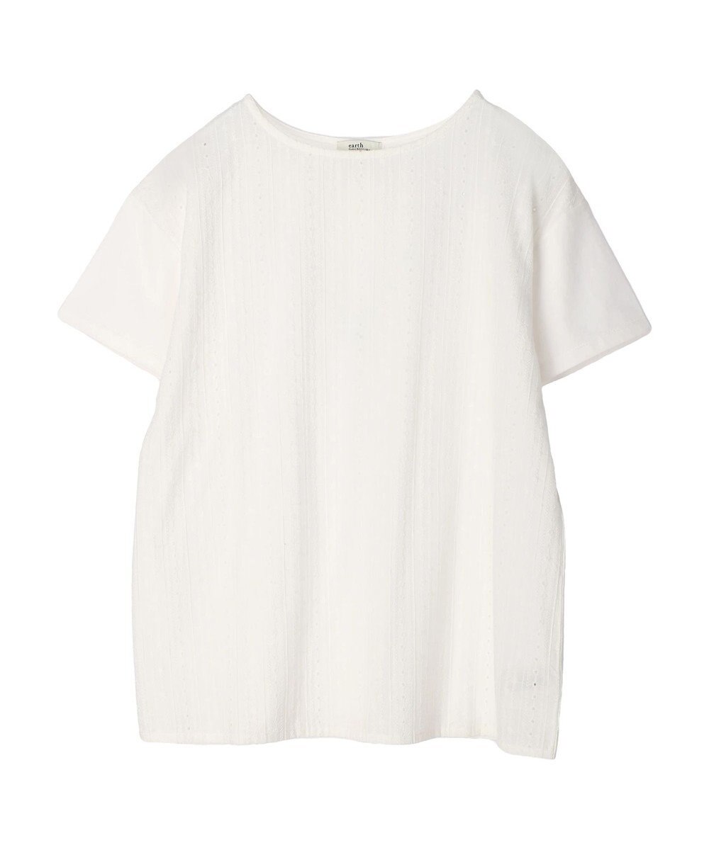 earth music&ecology 刺繍レースドッキングチュニック 