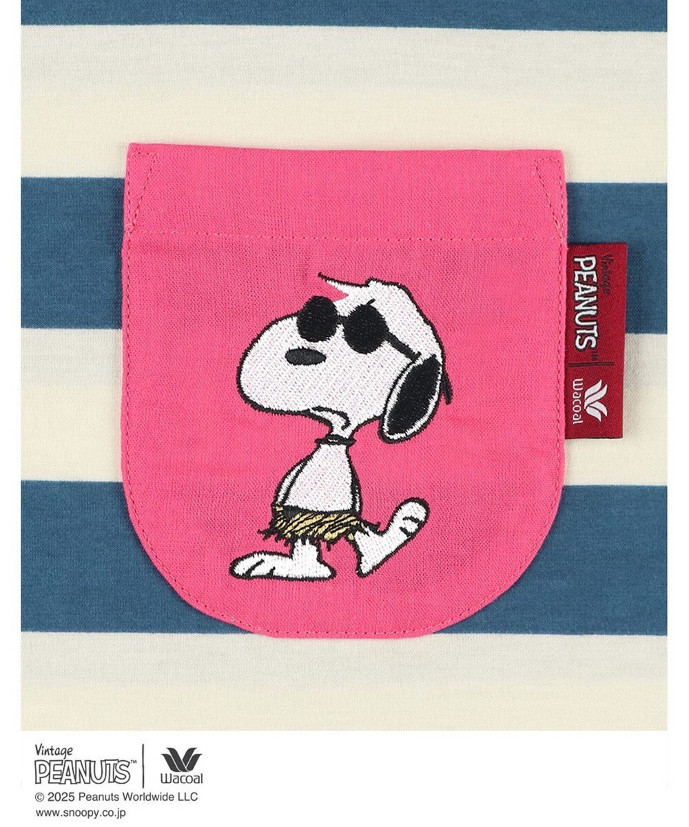 WACOAL ワコール_リラックス＆スリープ パジャマ 4分袖 長ズボン 綿100%(本体) PEANUTS スヌーピー レディース FDT155 /ワコール 