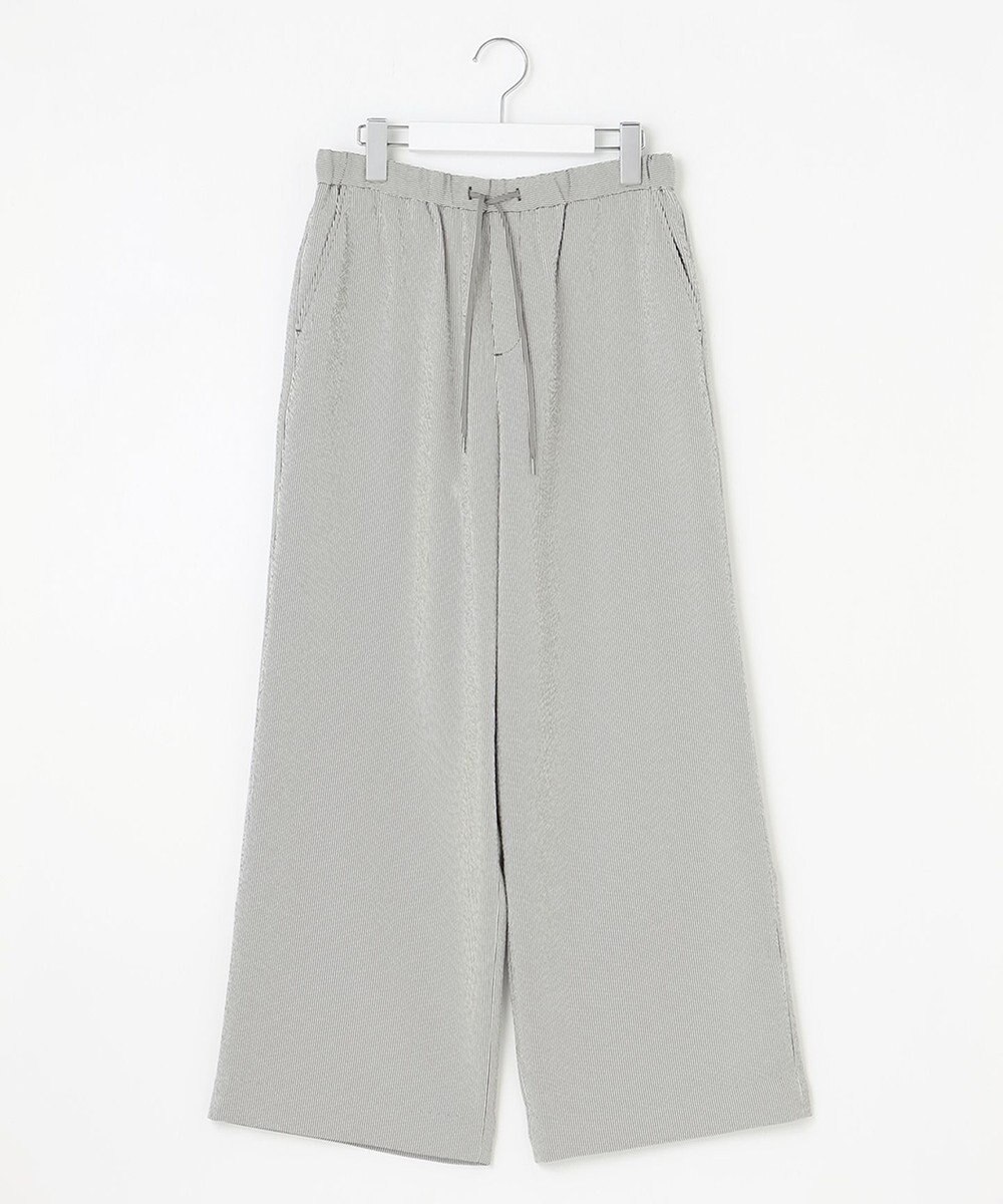 J.PRESS LADIES 【洗える】エアロツイルストライプ イージーパンツ 