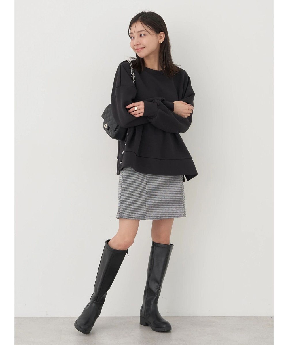 earth music&ecology サイドボタンダンボールプルオーバー 