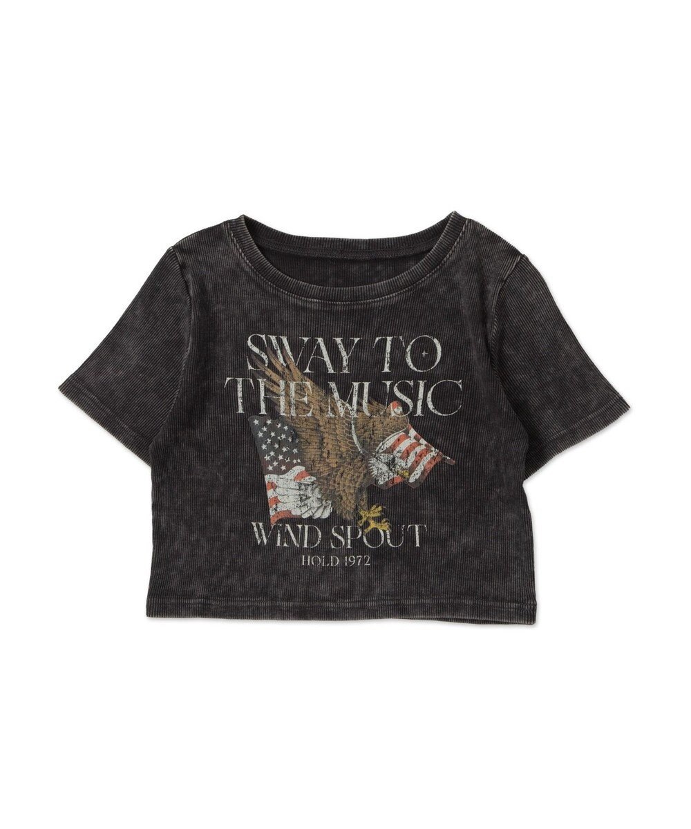 WEGO ヴィンテージウォッシュグラフィックリブT 