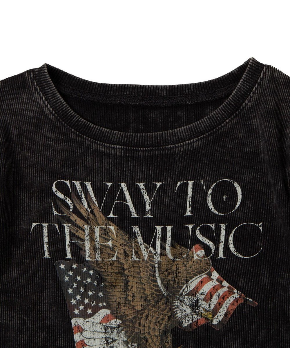 WEGO ヴィンテージウォッシュグラフィックリブT 