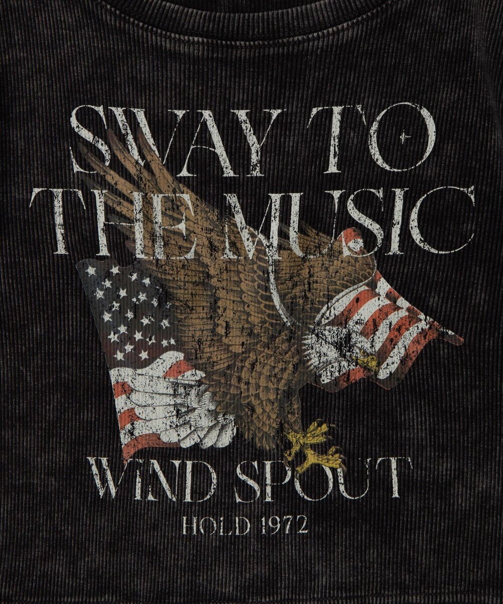 WEGO ヴィンテージウォッシュグラフィックリブT 