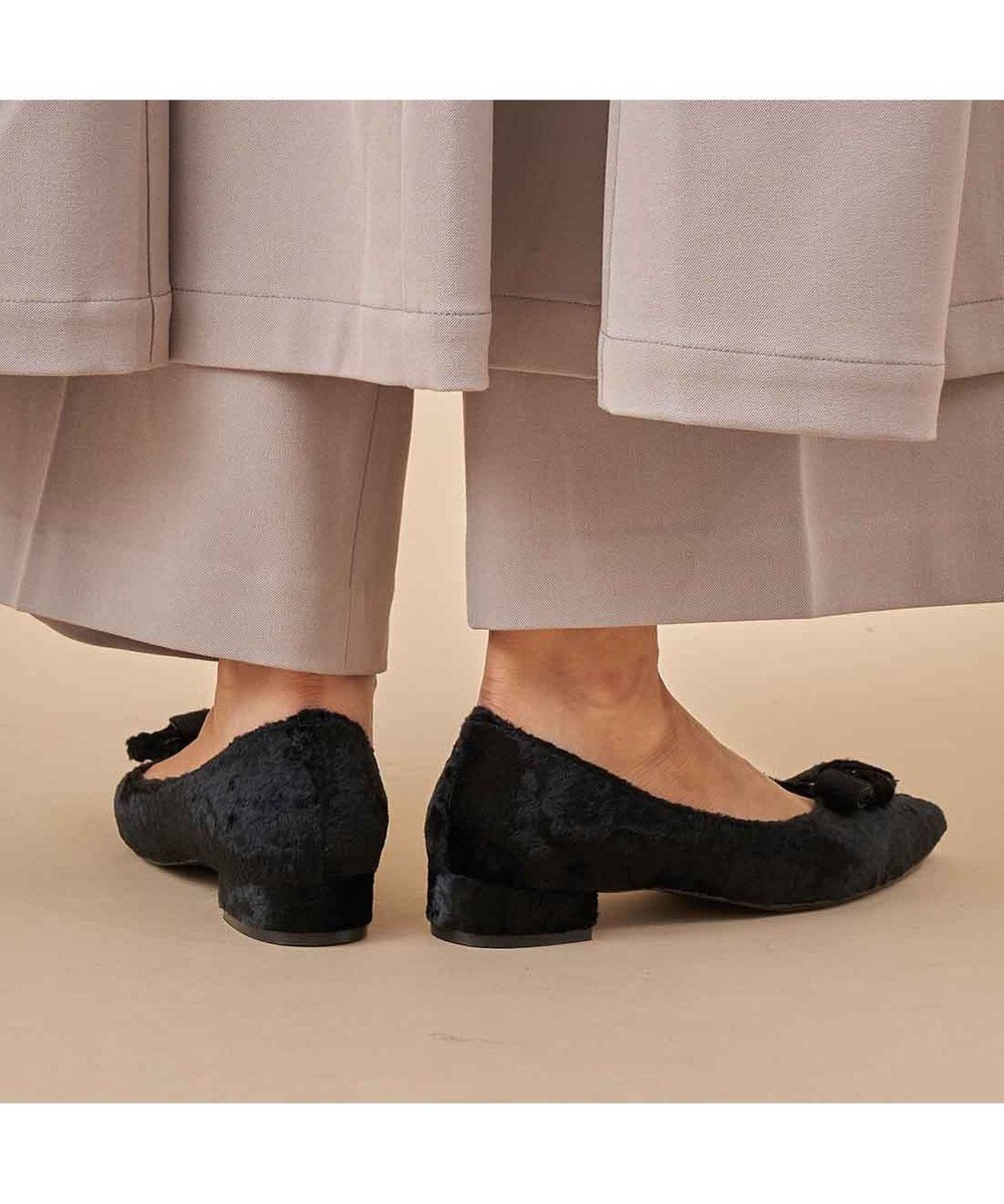 MODE ET JACOMO <carino>ベルベットリボンパンプス 