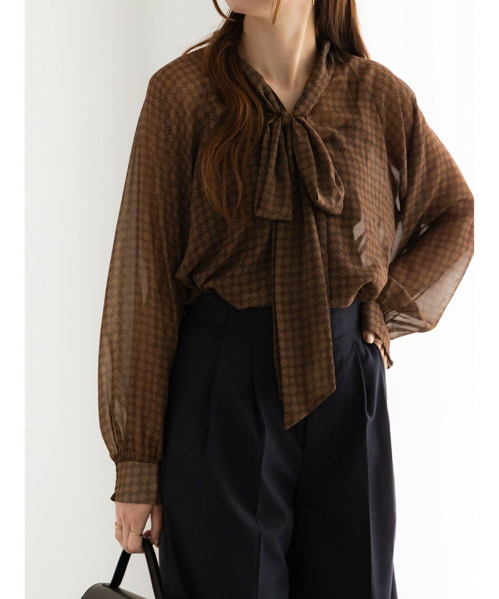 Te chichi パターンアソートシフォンボウタイブラウス《2025Autumn catalog vol.2 item》 