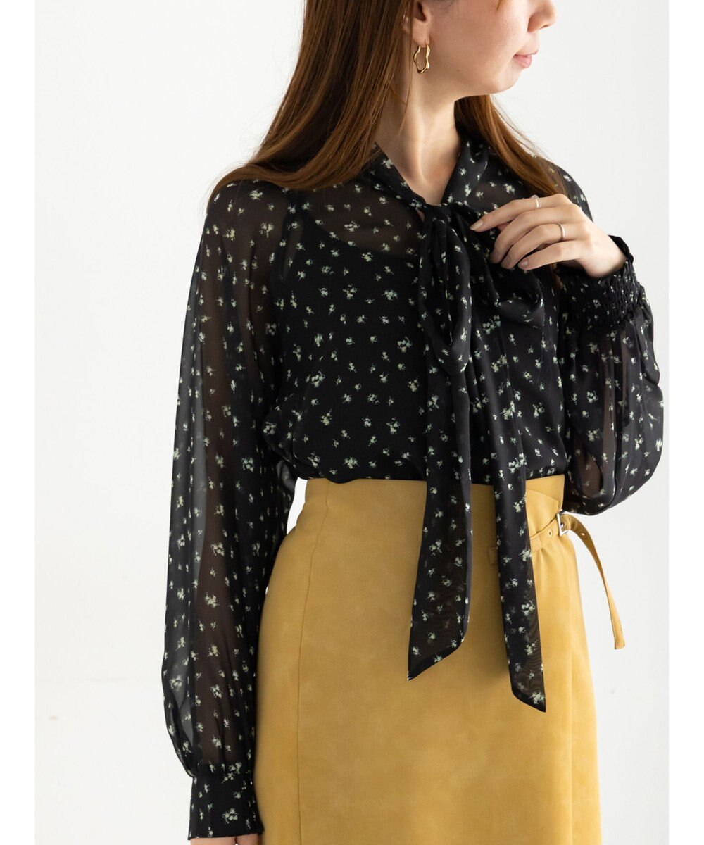 Te chichi パターンアソートシフォンボウタイブラウス《2025Autumn catalog vol.2 item》 