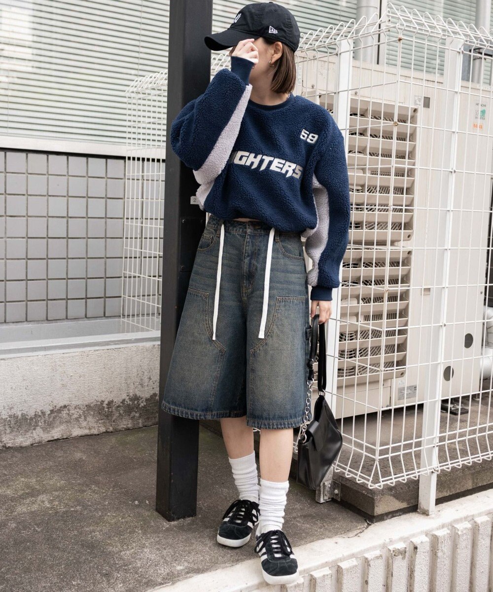 WEGO スポーツグラフィックボアショートプルオーバー 