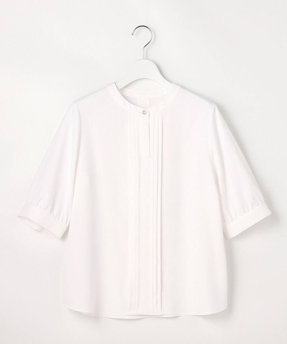 ANY SIS バンドカラーフロントタック ブラウス 