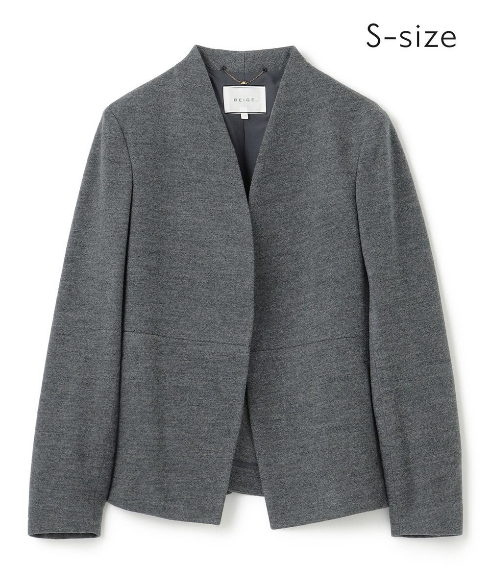 BEIGE， 【S-size】MAZARINE / ノーカラージャケット 