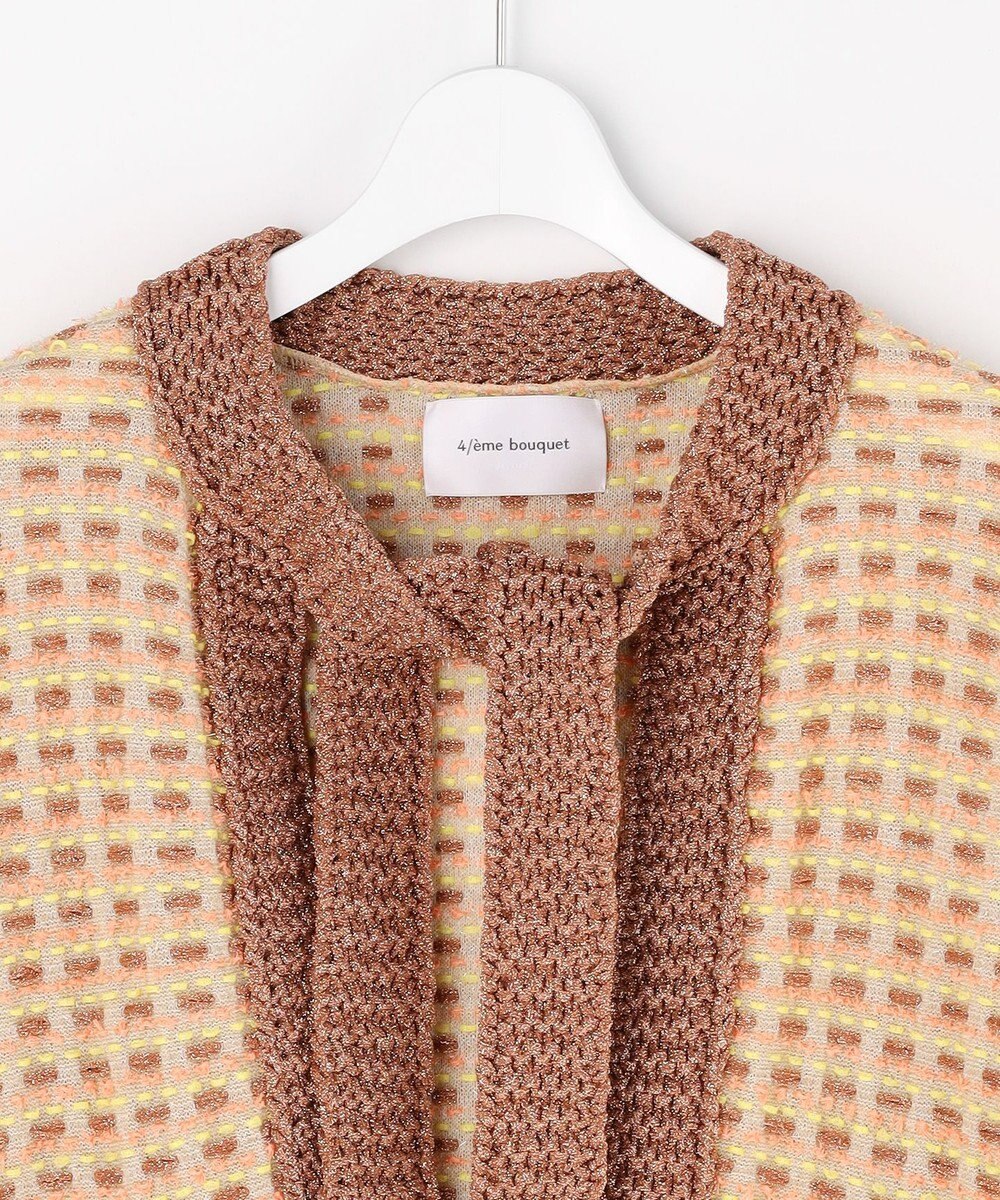 自由区 【カトリエムブーケ】Lame tweed ボウタイディテールジャケット 