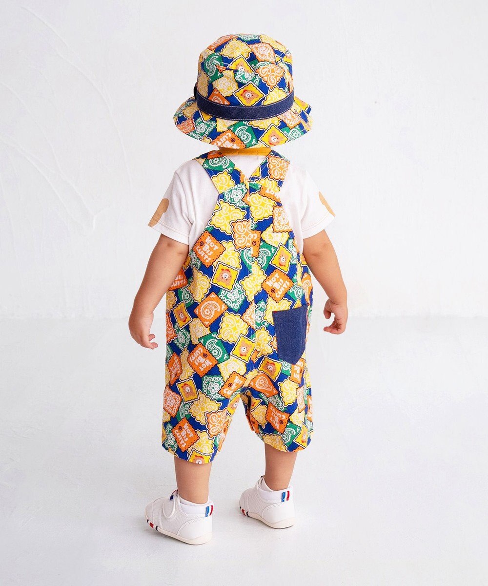 MIKI HOUSE HOT BISCUITS 【70-110cm】 バンダナ柄 オーバーオール 