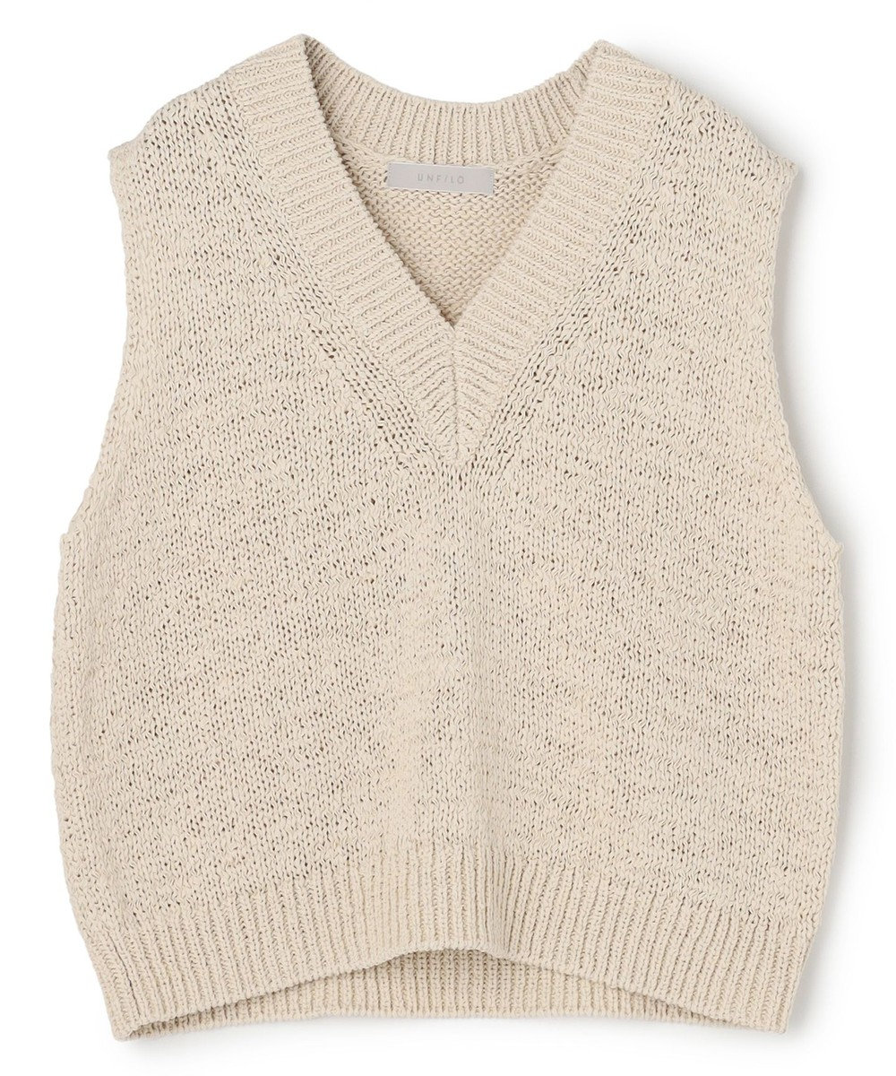 UNFILO テープヤーンニット ベスト 
