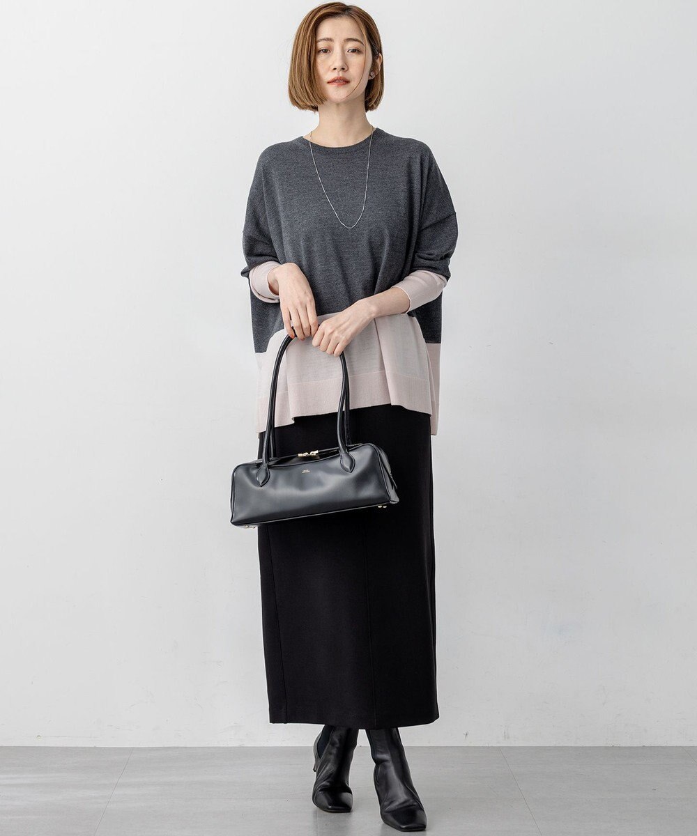 23区 S 【洗える】コットンエアーダンボール Iライン スカート 