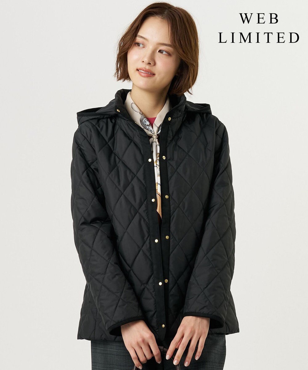 J.PRESS LADIES L 【WEB限定カラーあり】コンパクトタフタキルティング フーデッド コート 