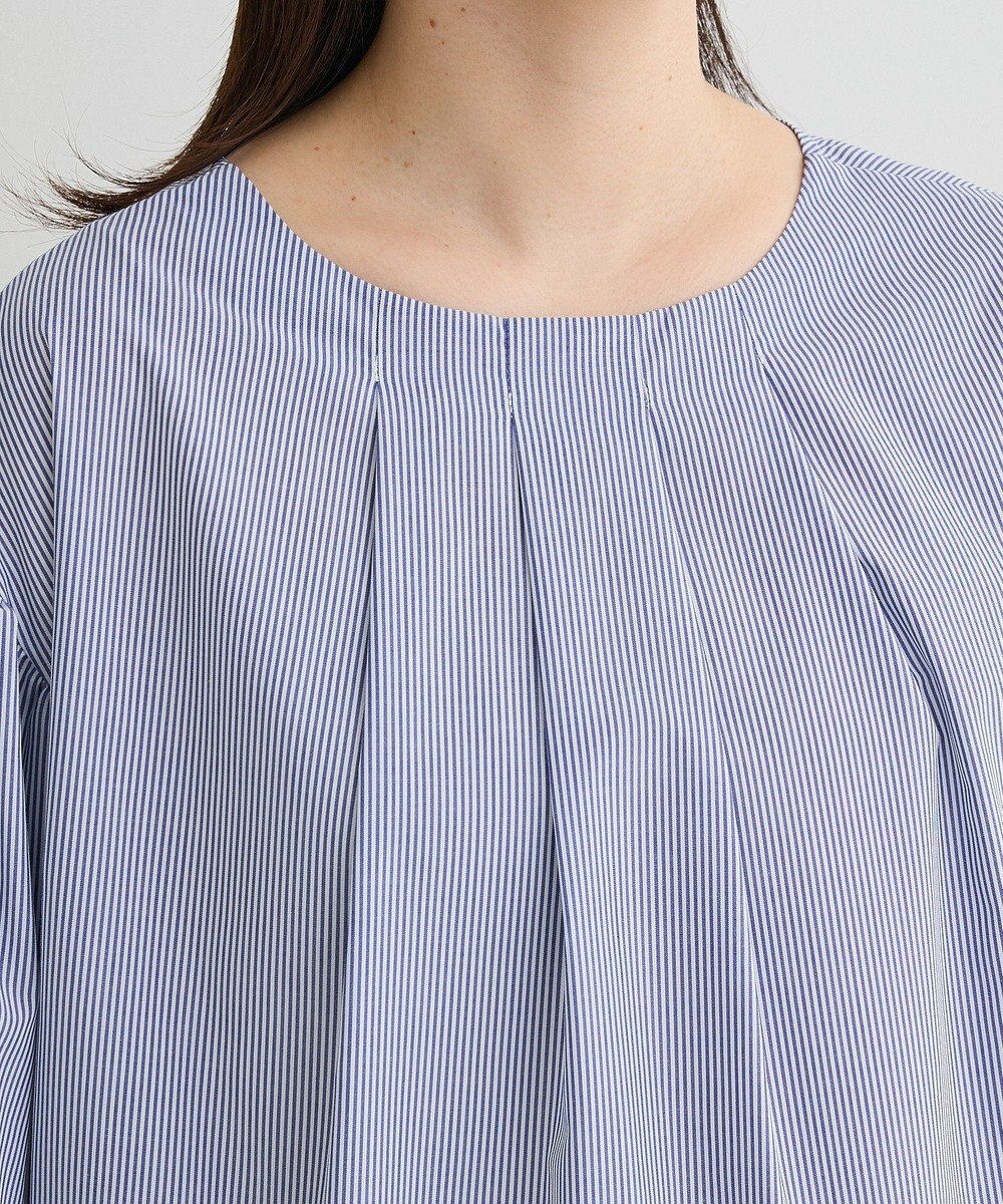 Green Parks イージーケア袖タックブラウス 